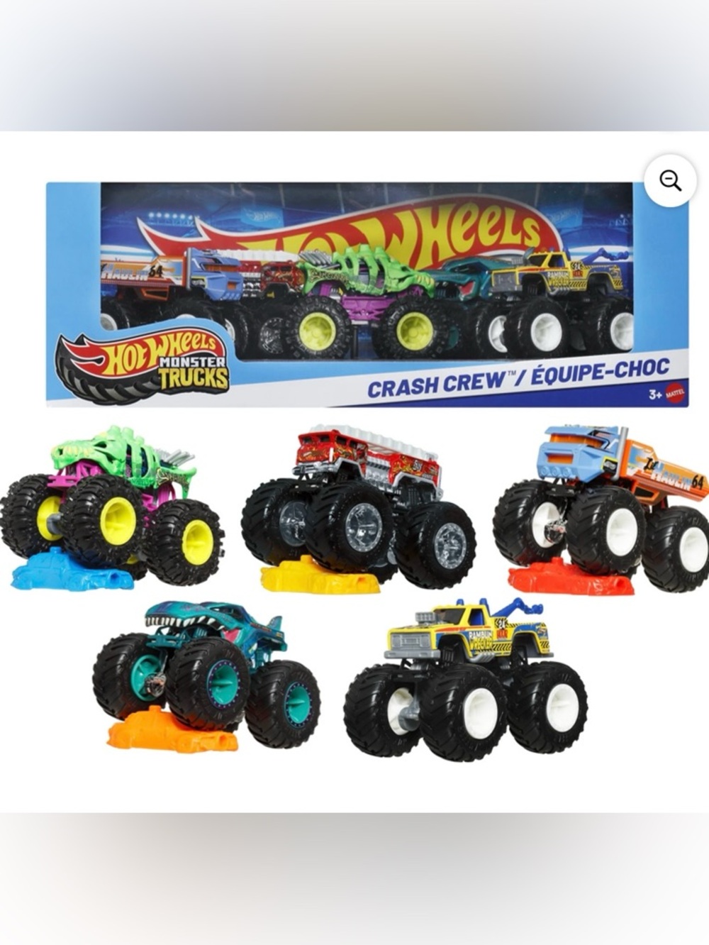 Monster Trucks Crash Crew - 5-Pack Kids Toy 
Set